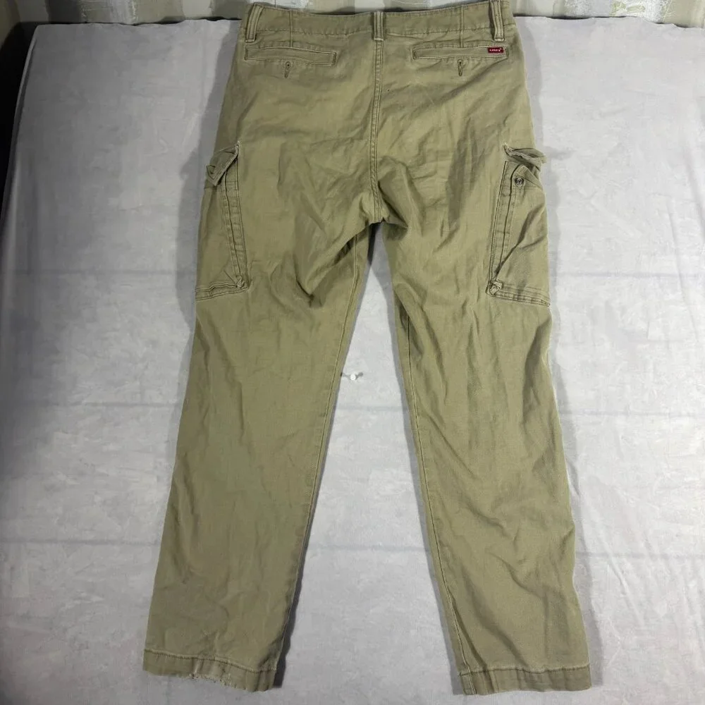 Levi's Men's XX Cargo Pants Green Flat Front Tapered Leg‎ Zip Fly Stretch 31x32